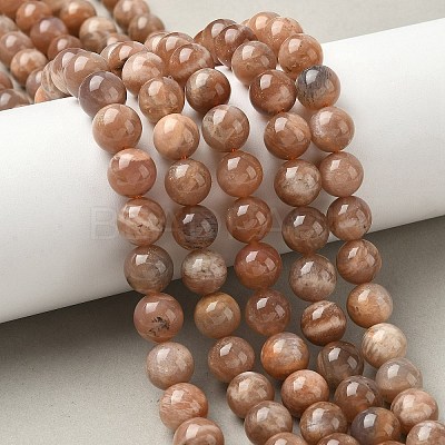 Round Natural Multi-Moonstone Beads Strands G-I176-09-10mm-02-1