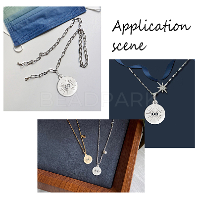 16Pcs 4 Style 201 Stainless Steel Pendants STAS-DC0004-50-1