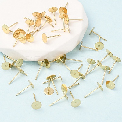 304 Stainless Steel Stud Earring Findings X-STAS-E025-4G-1