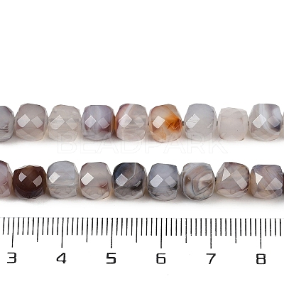 Natural Botswana Agate Beads Strands G-H078-C37-6mm-1