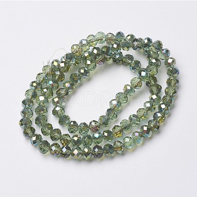 Electroplate Transparent Glass Beads Strands LS-EGLA-A034-T6mm-S11-1