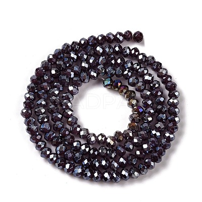 Baking Electroplate Glass Beads Strands X1-DGLA-A039-J2MM-B22-1