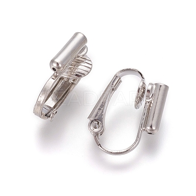 Brass Clip-on Earring Converters Findings KK-L175-01P-1