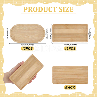 24Pcs 2 Styles Bamboo Cup Mats AJEW-WA0004-49-1