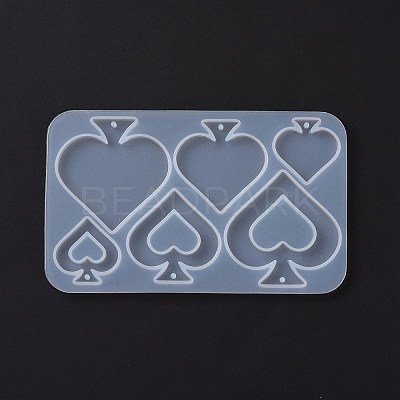 DIY Playing Card Theme Pendants Silicone Molds DIY-C076-01B-1