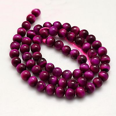 Natural Tiger Eye Beads Strands X-G-G448-8mm-17AB+-1