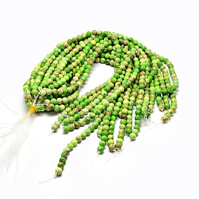 Natural Imperial Jasper Beads Strands G-I122-8mm-M-1