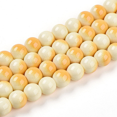 Baking Paint Glass Beads Strands DGLA-N012-10mm-03-1