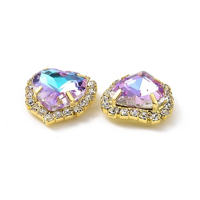 Heart Sew on Rhinestone DIY-E062-03G-01-1