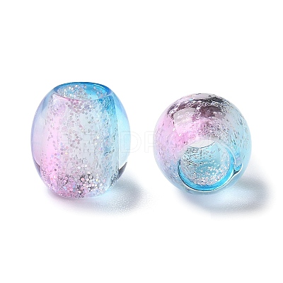 Painted Acrylic Beads OACR-Z010-03D-1