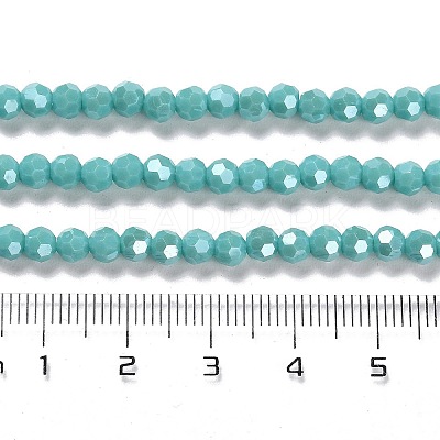 Electroplate Opaque Glass Beads Strands EGLA-A035-P4mm-A12-1