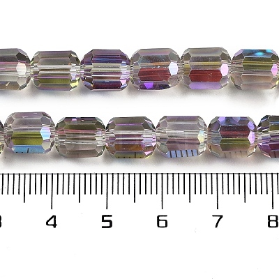Electroplate Glass Beads Strands GLAA-G112-07G-1