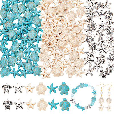 DIY Ocean Theme Beades Jewelry Making Finding Kit DIY-NB0009-61-1