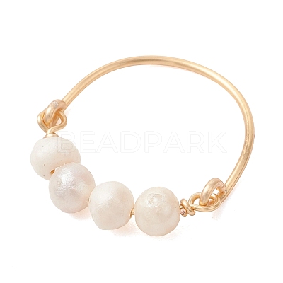 Natural Cultured Freshwater Pearl Finger Rings RJEW-JR01004-1