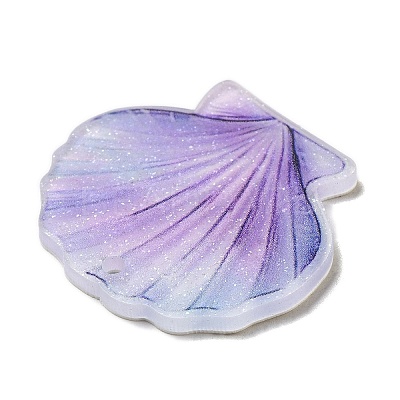 Ocean Themed Opaque Printed Acrylic Pendants SACR-L004-03B-1