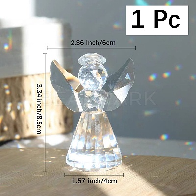 1Pc Glass Angel Display Decorations AJEW-DJ0002-49A-1