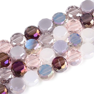 Electroplate Glass Beads Strands X-EGLA-N022-03A-A02-1