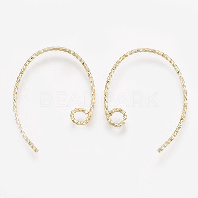 Brass Earring Hooks X-KK-S348-032-1