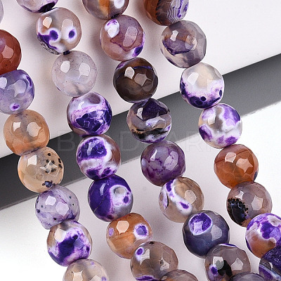 Dyed & Heated Natural Fire Crackle Agate Beads Strands G-N359-01A-05-1
