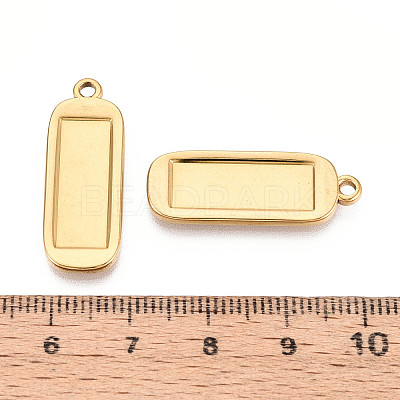 304 Stainless Steel Pendant Cabochon Settings STAS-N108-64G-1