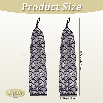 Polyester Fish Scale Gloves AJEW-WH20006-222C-1