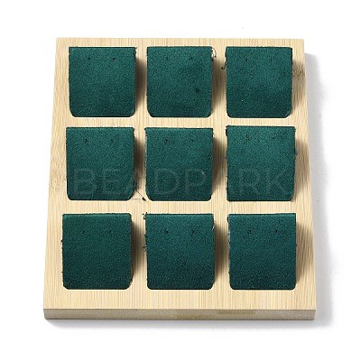9-Slot Rectangle Wood Earring Display Stands EDIS-R027-04F-1