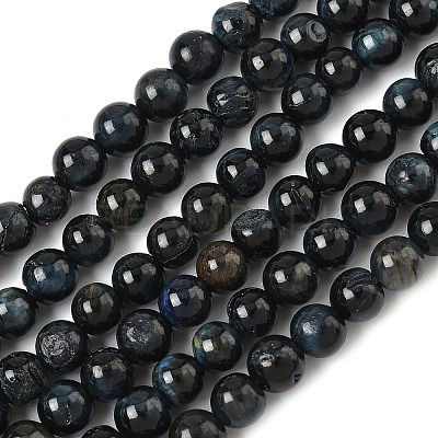 Grade B Natural Tiger Eye Beads Strands LS-G-F591-18-6mm-03-1