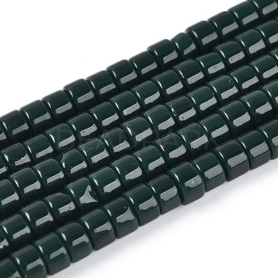Opaque Solid Color Glass Beads Strands GLAA-N026-2x4mm-10-1