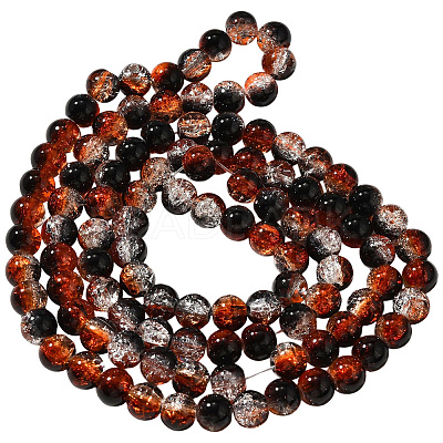 4Strands Crackle Glass Beads Strands CCG-PA0001-01A-1