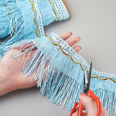 Polyester Tassel Fringe Trimming OCOR-TAC0008-21G-1