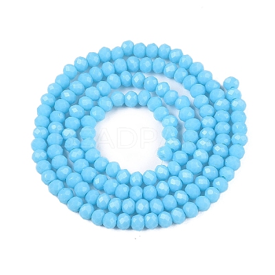 Opaque Solid Color Imitation Jade Glass Beads Strands LS-EGLA-A044-P2mm-D08-1