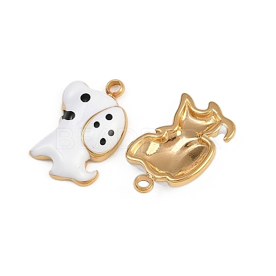 304 Stainless Steel Enamel Pendants STAS-P410-35B-G-1