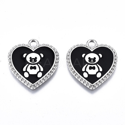Eco-Friendly Alloy Enamel Pendants X-ENAM-Q437-042P-01-NR-1