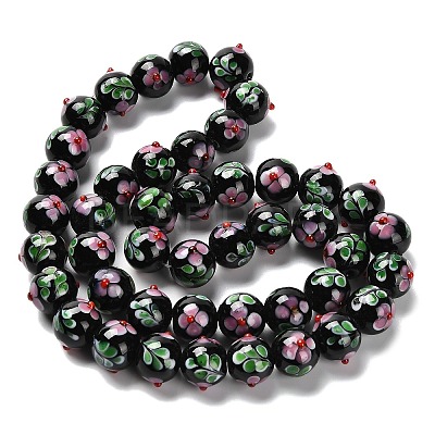 Handmade Lampwork Bumpy Beads Strands LAMP-A005-01A-1