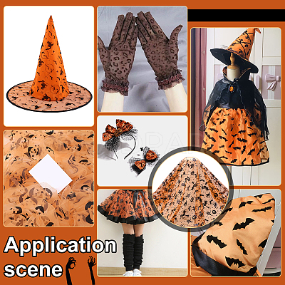 Halloween Polyester Mesh Fabric AJEW-WH0314-852A-1