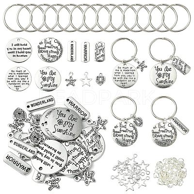 DIY Inspirational Words Keychain Making Kit DIY-FS0005-26-1