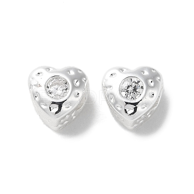 Valentine's Day Brass Micro Pave Cubic Zirconia Beads KK-P256-10S-01-1
