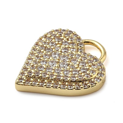 Brass Micro Pave Cubic Zirconia Pendants KK-I276-29G-02-1