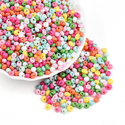 6/0 Opaque Colours Glass Seed Beads SEED-N007-18B-1