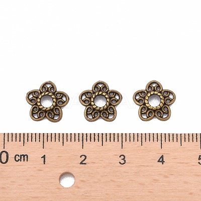 Tibetan Style Alloy Bead Caps X-K0P34071-1