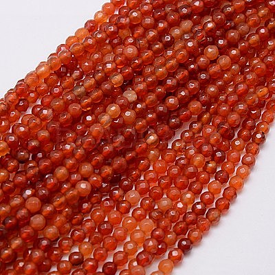 Natural Red Agate Beads Strands X-G-G580-4mm-04-1