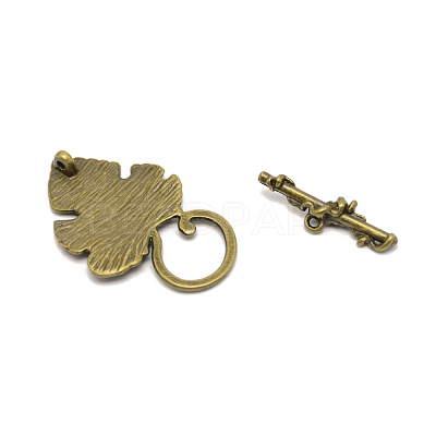 Zinc Alloy Toggle Clasps PALLOY-WH0085-96-1