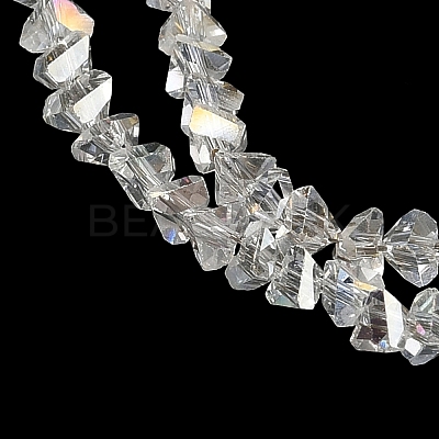 Electroplate Transparent Glass Beads Strands EGLA-P061-04C-AB16-1