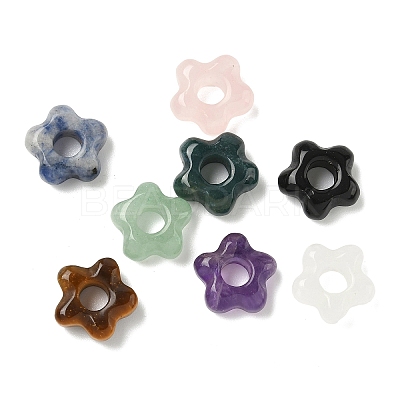 Natural Mixed Gemstone European Beads G-C252-02-1