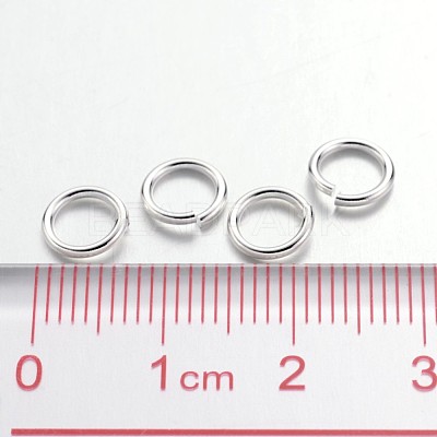 Silver Color Plated Brass Open Jump Rings X-JRC7MM-S-1