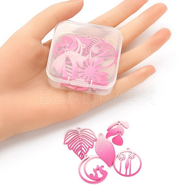 1 Set Spray Painted Alloy Charms FIND-YW0003-11C-1