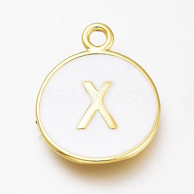 Brass Enamel Pendants KK-H103-01X-G-1