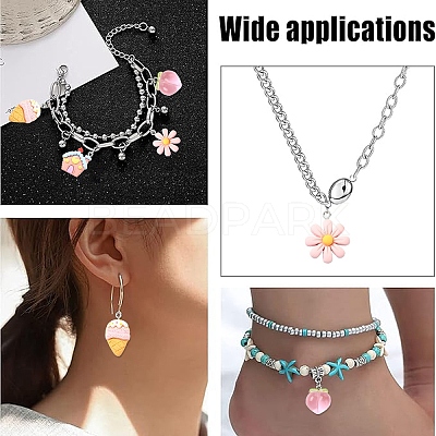 10Pcs 10 Styles Resin Pendants RESI-YW0003-31-1