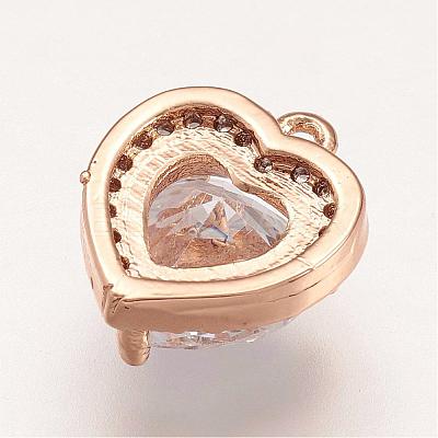 Brass Micro Pave Cubic Zirconia Charms ZIRC-E117-36-1