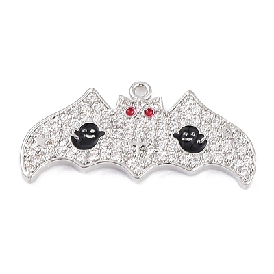 Rack Plating Brass Cubic Zirconia Pendants KK-D031-09-1